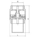 Латунный пружинный обратный клапан с сеткой, J5001 латунный обратный клапан pn16